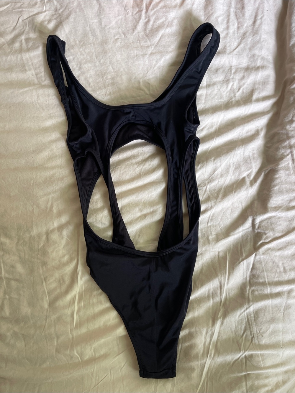 Plumeria Swim Black Women’s Cutout One-Piece Swimsuit Small